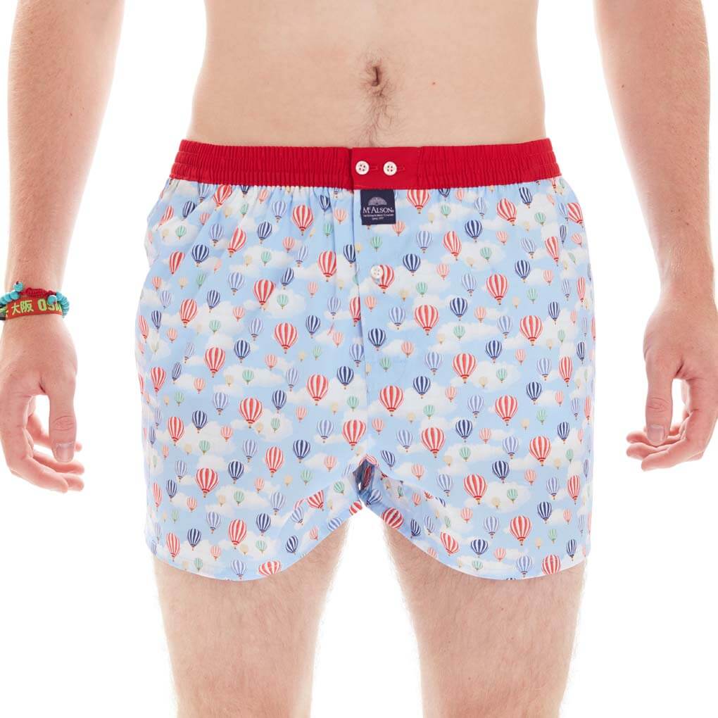 Mc Alson boxershort met luchtballonnen print en onzichtbaar intern steunsysteem voor comfort.