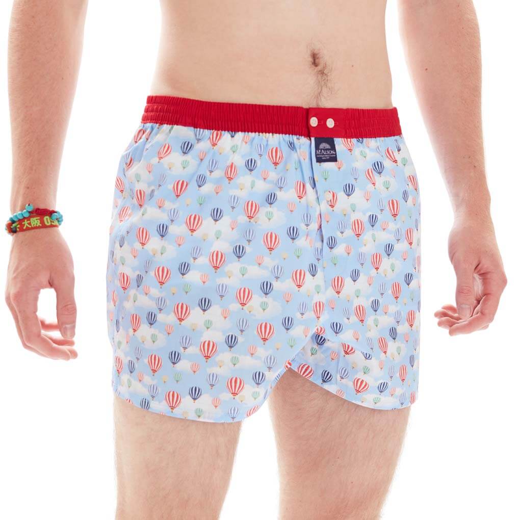 Mc Alson boxershort met luchtballonnen print en onzichtbaar intern steunsysteem voor ultiem comfort.