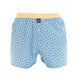 Mc Alson boxershort M4961 met bijen en bloemenprint op blauwe achtergrond, gele boord en comfortabel steunsysteem.