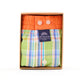 Mc Alson Boxershort met binnenbroek Madras Green multi M5328 groen in verpakking met ruitjesprint en oranje boord.