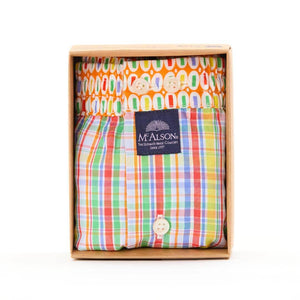 Mc Alson Boxershort met binnenbroek Madras Multicolour M5322 multicolor in verpakking met kleurrijke print.