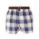 McAlson boxershort met ruitjesprint in blauw, groen en bruin, met donkerbruine boord voor stijl en comfort.