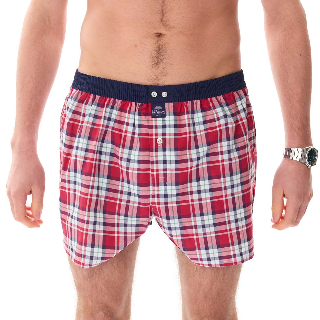 McAlsonBoxershortmetbinnenbroekMadrasredennavyM5431donkerblauw__2