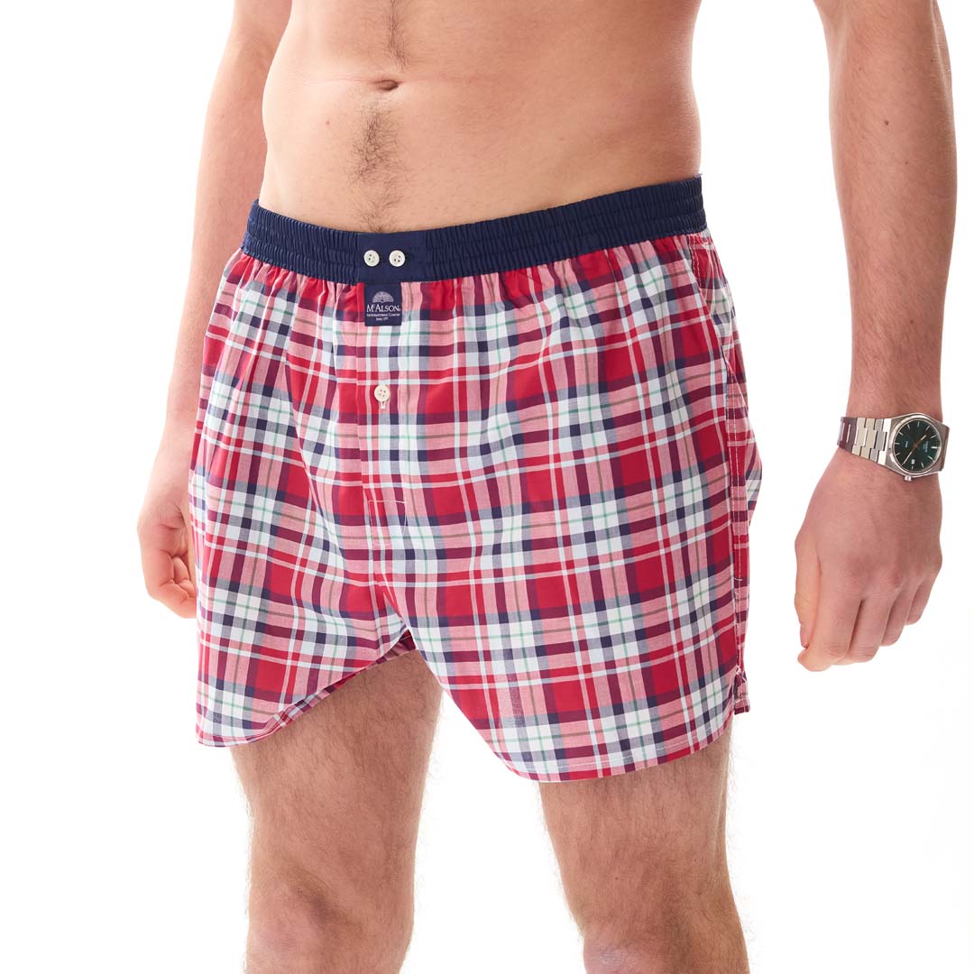 McAlsonBoxershortmetbinnenbroekMadrasredennavyM5431donkerblauw__3