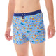 Mc Alson Boxershort met binnenbroek Mamma Mia Blue M5335 blauw, stijlvolle blue boxershort met Italiaanse print.