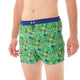 Mc Alson Boxershort met binnenbroek Mamma Mia Green M5337 groen met kleurrijke Italiaanse print