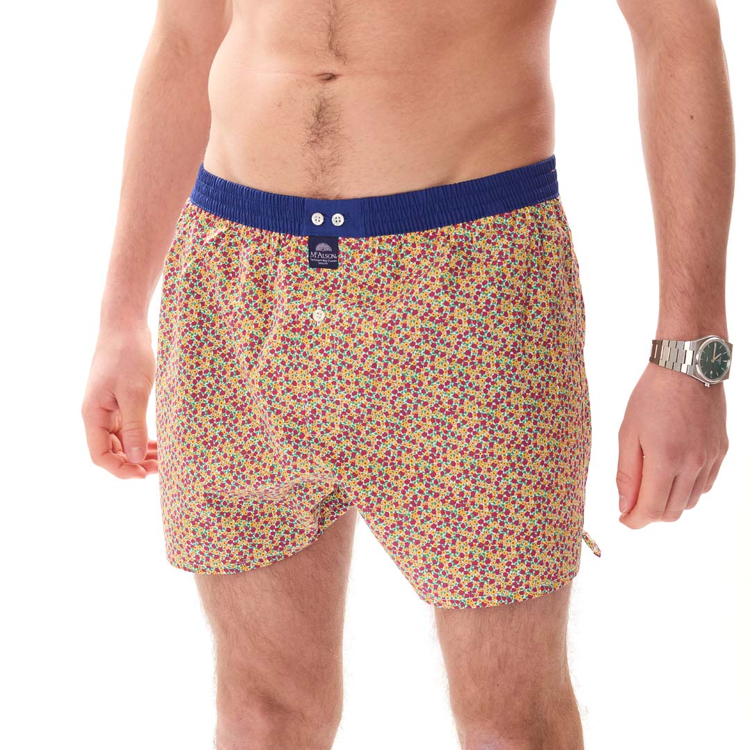 McAlsonBoxershortmetbinnenbroekMeadowFloweryellowredM5453beige__3