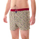 McAlson gele boxershort met paisleyprint en donkerrode boord voor stijl en comfort.