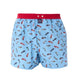 McAlson Boxershort met binnenbroek Racecar light blue M5254 met raceautoprint en rode boord.