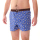 Blauwe McAlson boxershort met Sint Bernhardsprint en donkerbruine boord voor stijl en comfort.