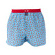 McAlson boxershort met scooterprint in lichtblauw en rode boord, comfortabel en stijlvol.