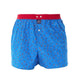 McAlson Boxershort met binnenbroek Skiërs blue M5263 - blauwe boxershort met skiprint en donkerrode boord