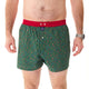 McAlson Boxershort met binnenbroek Skiërs green M5264 met skiprint en rode boord voor stijl en comfort.