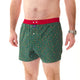 McAlson Boxershort met binnenbroek Skiërs green M5264, groene boxershort met skiprint en rode boord voor comfort.