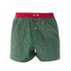 McAlson Boxershort met binnenbroek Skiërs green M5264 met skiprint en rode boord voor stijl en comfort.