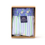 McAlson Boxershort met binnenbroek Striped Blue & Green M5102 in een geschenkdoos met knopen en streepdessin