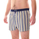 McAlson boxershort in gestreept bruin, groen & navy met onzichtbaar intern steunsysteem voor comfort.