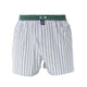 McAlson boxershort met streepjesprint in lichtblauw en groen, comfortabele pasvorm en onzichtbaar intern steunsysteem.