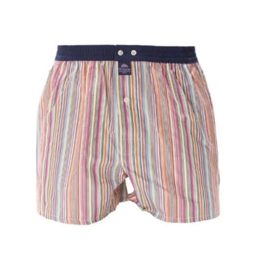 McAlson boxershort met streepjesprint in multicolour en donkerblauwe boord voor stijl en comfort.