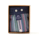 McAlson boxershort in een cadeauverpakking met streepjesprint in groen en blauw.