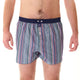 Groene M5216 boxershort met streepjes en donkerblauwe boord voor stijl en comfort.