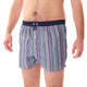 McAlson groene boxershort met streepjesprint en donkerblauwe boord, stijlvol en comfortabel.