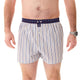 McAlson boxershort met streepjespatroon in navy en khaki, biedt stijl en comfort met inside support.