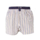 McAlson boxershort met streepjes navy & khaki, comfortabele pasvorm en verborgen steunsysteem.