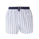 McAlson blauwe boxershort met streepjesprint en donkerblauwe boord voor stijl en comfort.