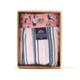 McAlson boxershort in roze en navy met streepjes, verpakt in een doos, biedt stijl en comfort.