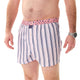 McAlson roze en navy gestreepte boxershort met interne ondersteuning en comfortabele pasvorm, model M5212.