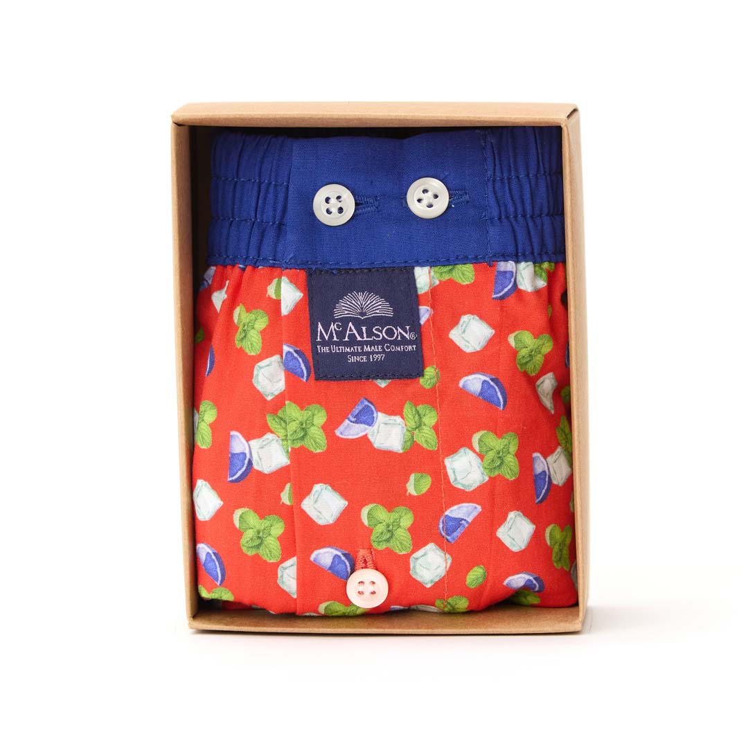 McAlson Boxershort met binnenbroek Summer punch red M5157