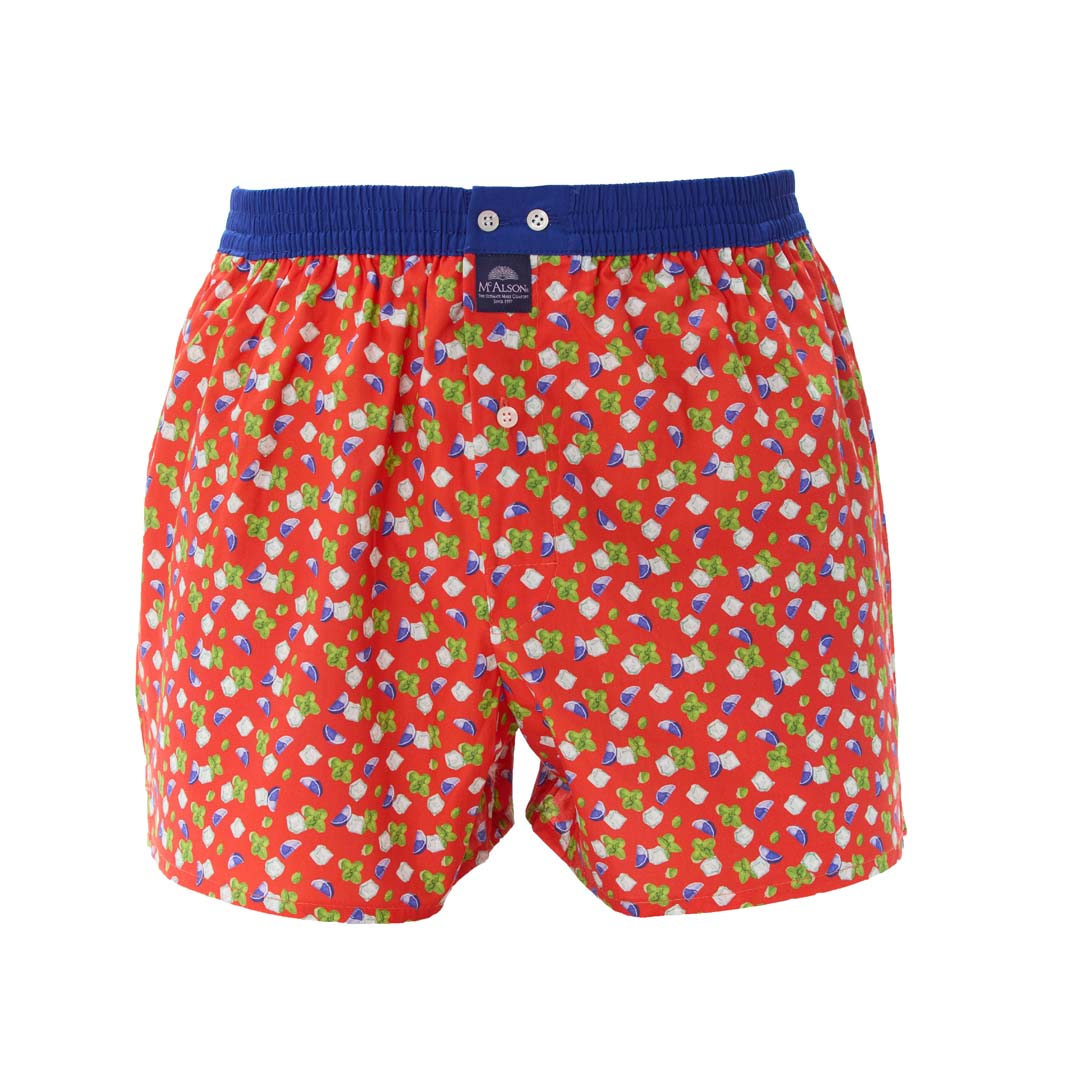 McAlson Boxershort met binnenbroek Summer punch red M5157