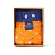 McAlson boxershort in oranje met zonnebrillenprint, verpakt in een doosje voor stijl en comfort.