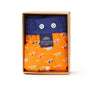 McAlson boxershort in oranje met zonnebrillenprint, verpakt in een doosje voor stijl en comfort.