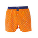 McAlson oranje boxershort met zonnebrilprint en donkerblauwe boord, comfortabel en stijlvol met inside support.