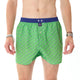 Groene boxershort met zonnebrillenprint en donkerblauwe boord voor heren, ideaal voor comfort en stijl.