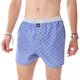 McAlson Boxershort met binnenbroek Sunglasses light blue M5162 met zonnebrillenprint en gestreepte boord.