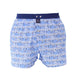 McAlson Boxershort Surfers Paradise Blue met surfersprint en donkerblauwe boord voor comfort en stijl.