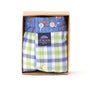 McAlson boxershort met ruitprint in groen en blauw, verpakt in een stijlvolle doos.