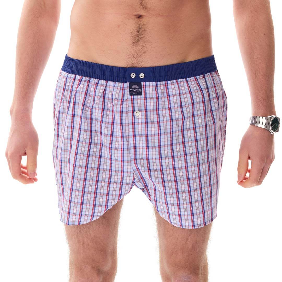 McAlsonBoxershortmetbinnenbroekTartanblueenredM5415blauw__2