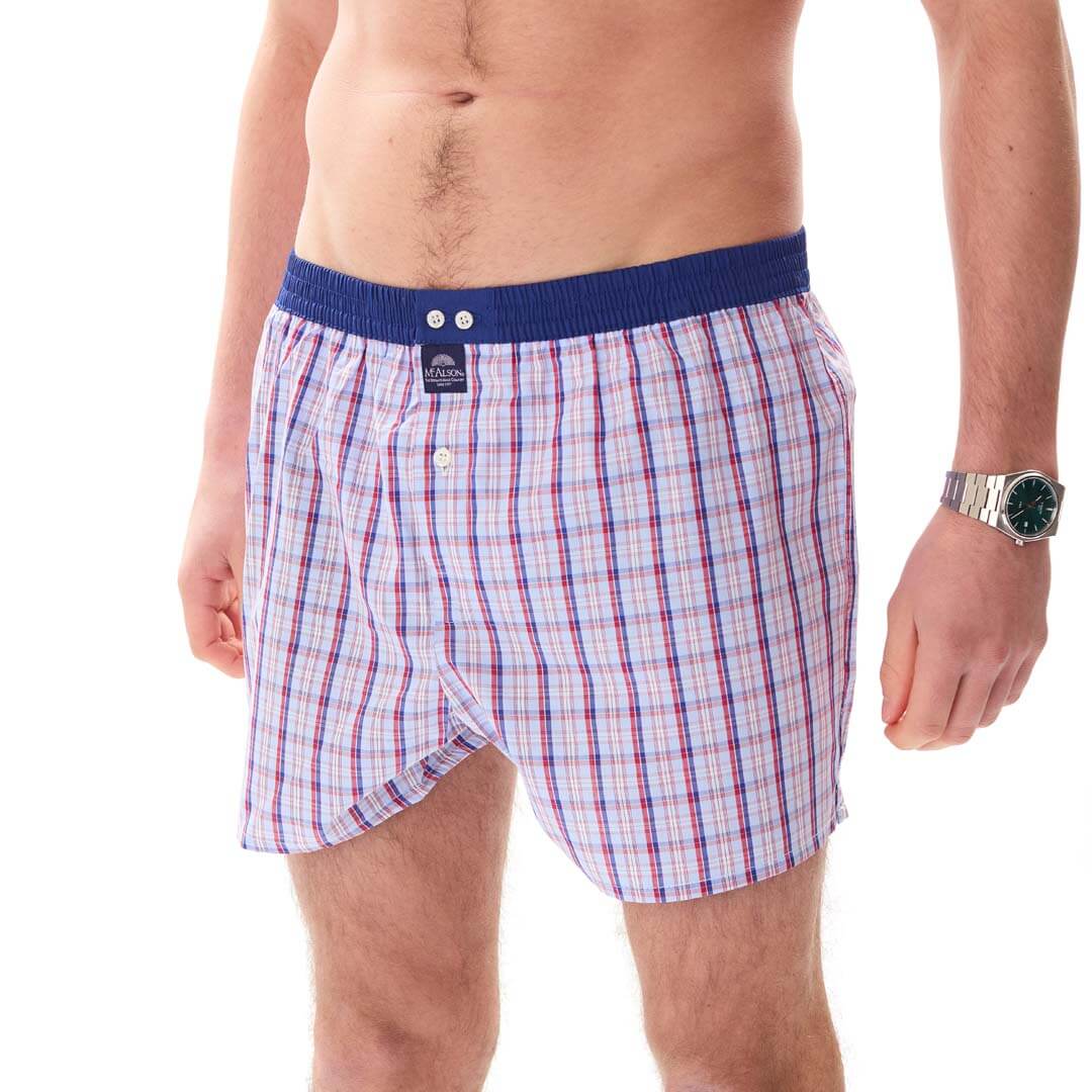 McAlsonBoxershortmetbinnenbroekTartanblueenredM5415blauw__3