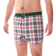 Groene en rode ruitjes boxershort met donkergroene boord voor comfort en stijl.