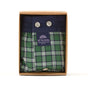 McAlson boxershort met tartanprint in groene kleuren, verpakt in een stijlvolle doos.