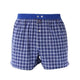 McAlson blauwe tartan boxershort met donkerblauwe boord, ideaal voor stijl en comfort.