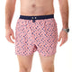 McAlson Boxershort met binnenbroek Venetian Masks pink M5250, roze boxershort met Veneziaanse maskers print.