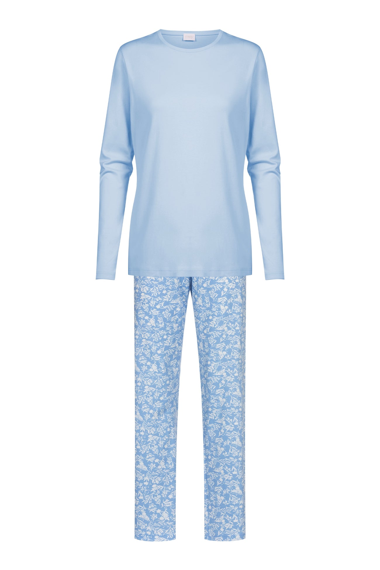 Mey 2-delige Pyjama Dames Flower Meadow 1240002 1116 blue silk