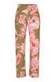 Mey Broek Flower Whirl Dames 1220127 1785 golden fern met bloemmotief in roze en groen.