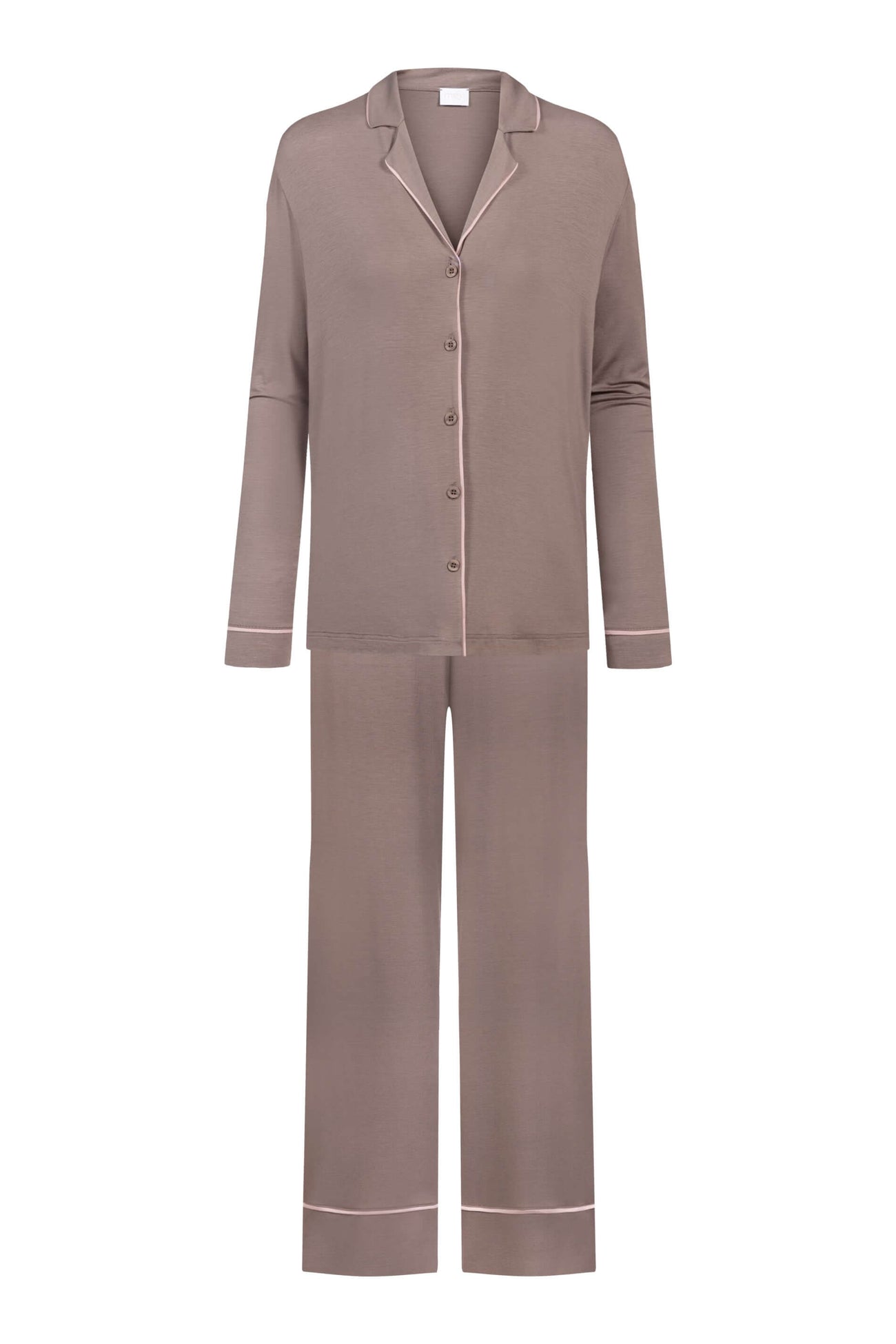 Mey Knoopjes Pyjama Pure Chic Dames 1240057 1279 milk`n coffee