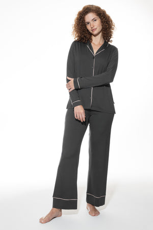 Mey Knoopjes Pyjama Pure Chic Dames 1240057 515 thunder grey